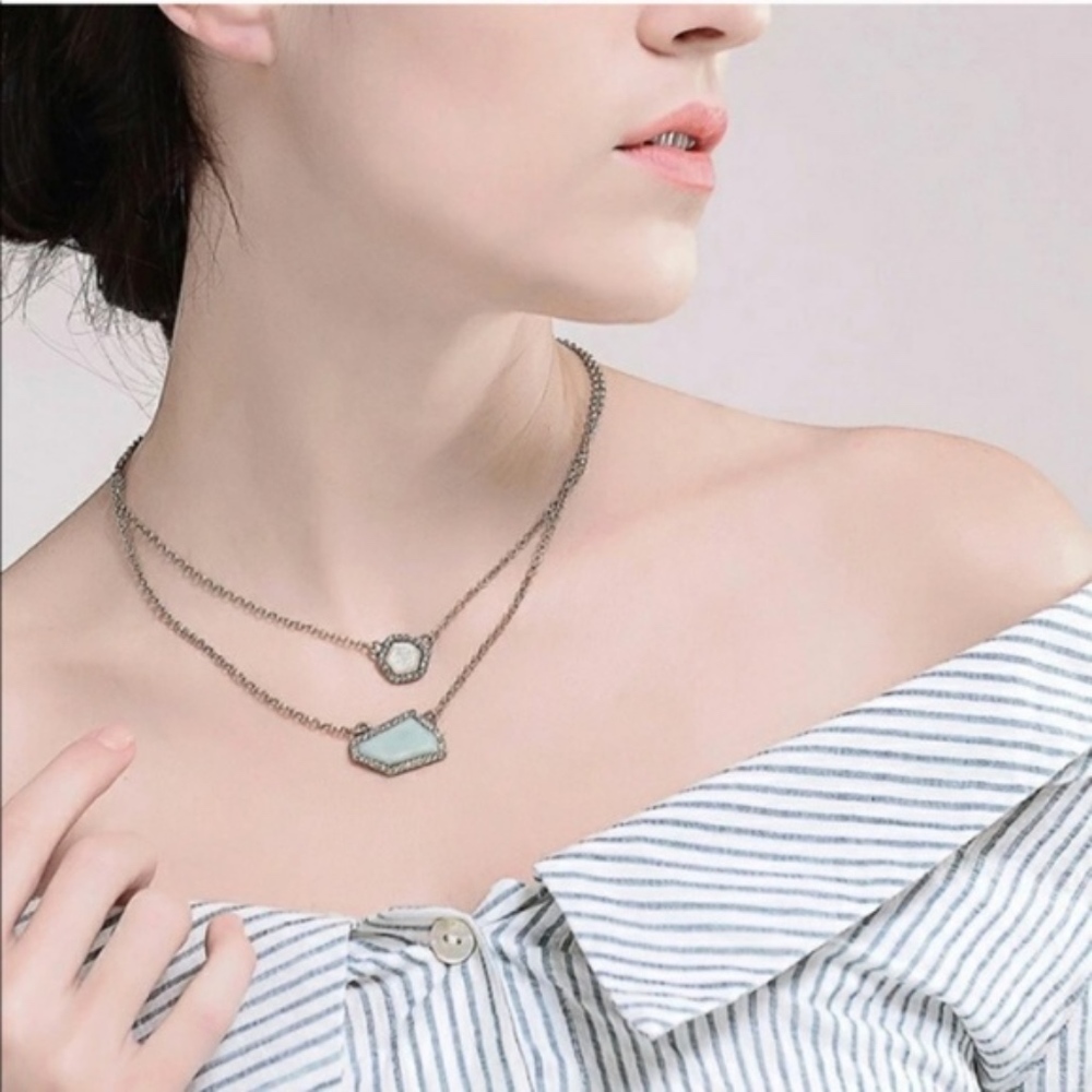 Double Layer Rhinestone Necklace